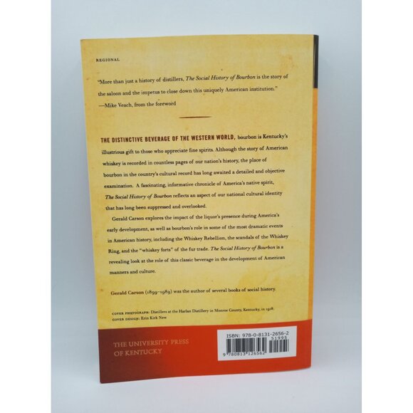 The Social History Of Bourbon Gerald Carson Paperback Whiskey Origins - Picture 6 of 15